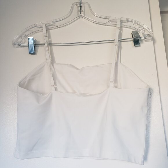 Girlfriend Collective size Large White Bra Top Cropped - Picture 2 of 4